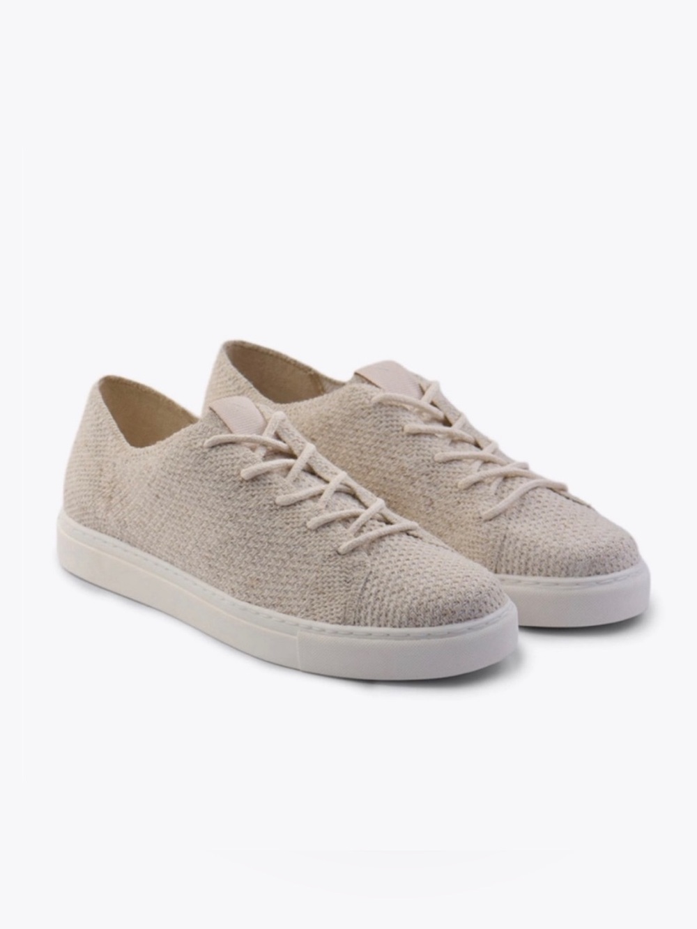 Nisolo Go To Eco Knit Oatmeal Beige Sneakers